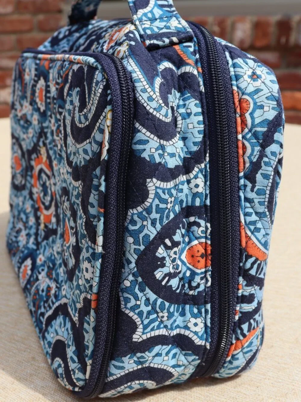 Vera Bradley Ultimate Travel Case Marrakech (Blue and Orange) Retired Pattern